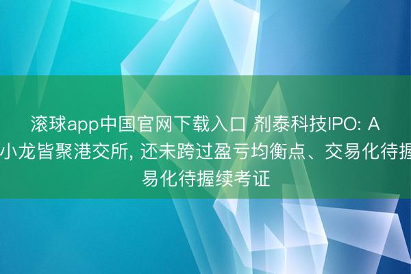 滚球app中国官网下载入口 剂泰科技IPO: AI制药三小龙皆聚港交所， 还未跨过盈亏均衡点、交易化待握续考证