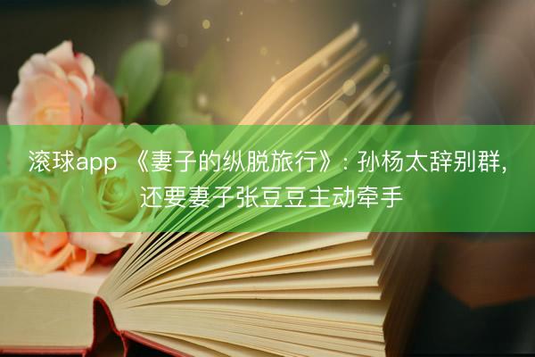 滚球app 《妻子的纵脱旅行》: 孙杨太辞别群， 还要妻子张豆豆主动牵手