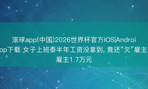 滚球app(中国)2026世界杯官方IOS|Android手机app下载 女子上班泰半年工资没拿到， 竟还“欠”雇主1.7万元