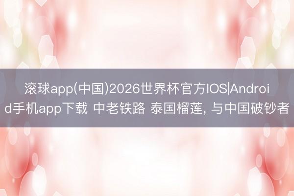 滚球app(中国)2026世界杯官方IOS|Android手机app下载 中老铁路 泰国榴莲， 与中国破钞者
