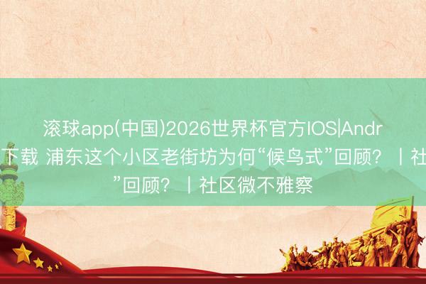 滚球app(中国)2026世界杯官方IOS|Android手机app下载 浦东这个小区老街坊为何“候鸟式”回顾？丨社区微不雅察
