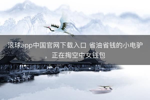 滚球app中国官网下载入口 省油省钱的小电驴，正在掏空中女钱包