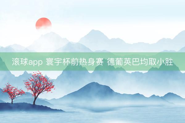滚球app 寰宇杯前热身赛 德葡英巴均取小胜