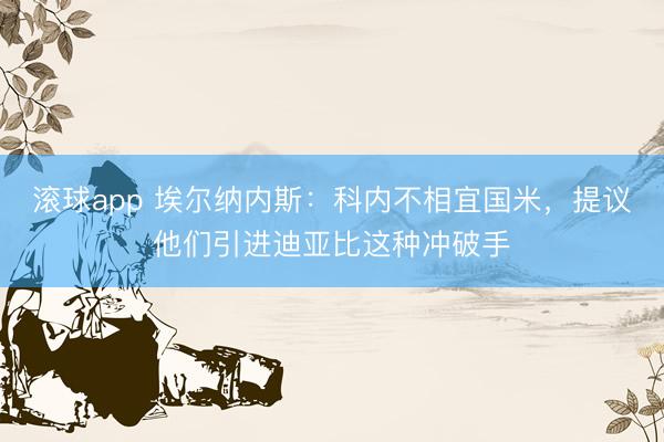 滚球app 埃尔纳内斯：科内不相宜国米，提议他们引进迪亚比这种冲破手