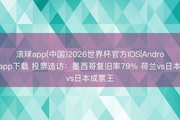 滚球app(中国)2026世界杯官方IOS|Android手机app下载 投票造访：墨西哥复旧率79% 荷兰vs日本成票王
