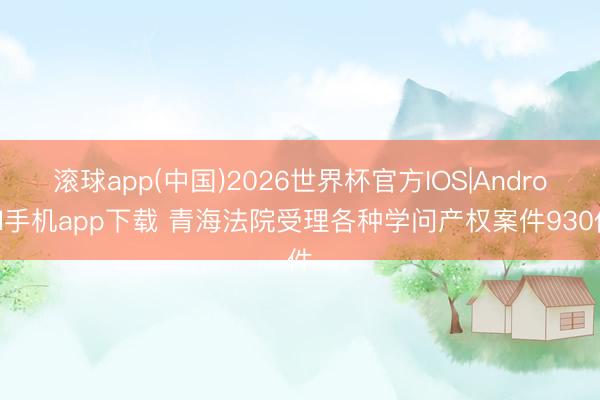 滚球app(中国)2026世界杯官方IOS|Android手机app下载 青海法院受理各种学问产权案件930件