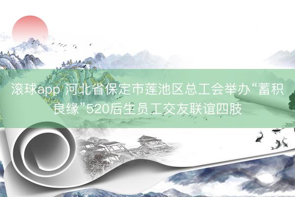 滚球app 河北省保定市莲池区总工会举办“蓄积良缘”520后生员工交友联谊四肢