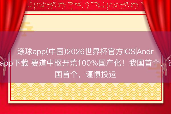滚球app(中国)2026世界杯官方IOS|Android手机app下载 要道中枢开荒100%国产化！我国首个，谨慎投运